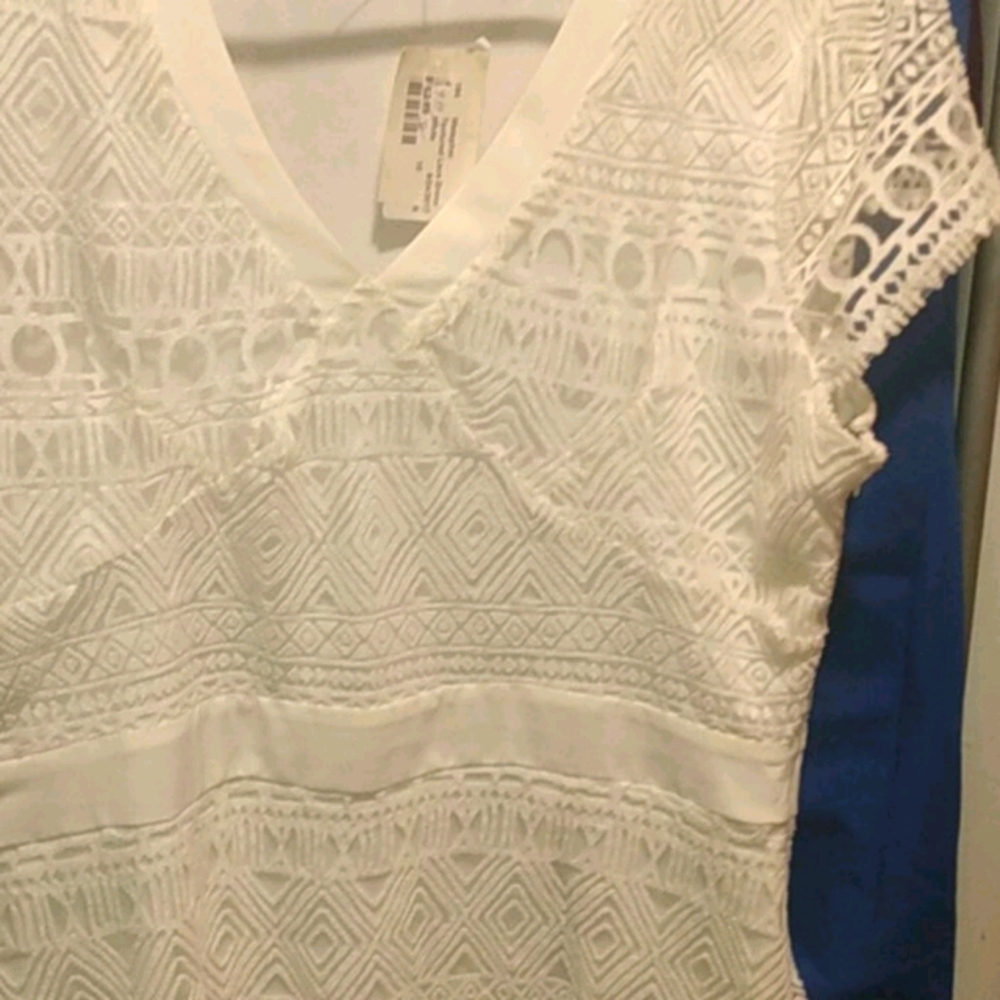 Metaphor White crochet dress